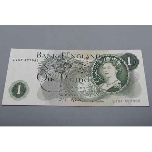 68 - John Standish Fforde (1966-1970) Bank of England £1 Bank Note (E10Y 427983)