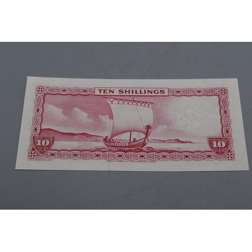 76 - Isle of Man Government (1961) Ten Shilling Bank Note (A210905)