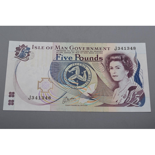 79 - Isle of Man Government Five Pound Bank Note (J341348)