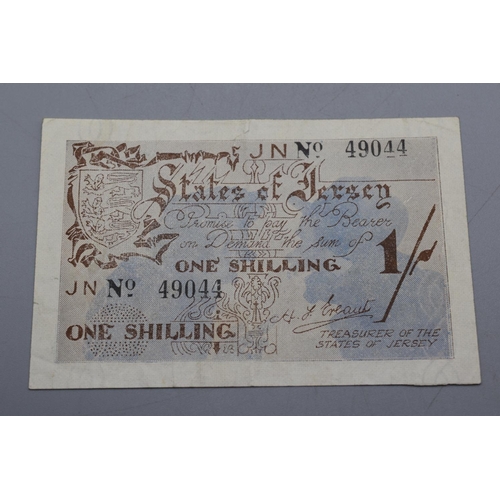 81 - States of Jersey Occupation One Shilling Bank Note (49044)