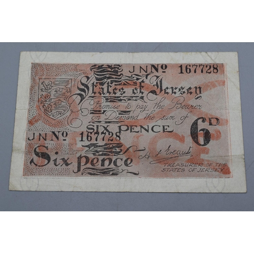 82 - States of Jersey Occupation Six Pence Bank Note (167728)