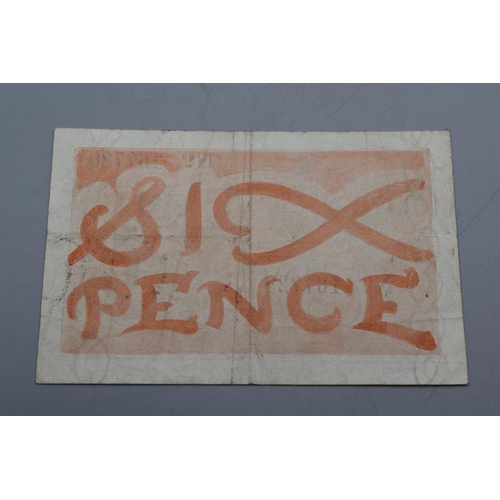 82 - States of Jersey Occupation Six Pence Bank Note (167728)