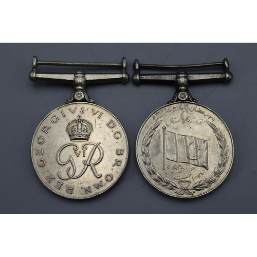 40 - Two Full sized 1947 Pakistan Independence medals with both being named