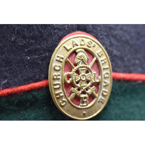 80 - Church lads brigade service cap with badge