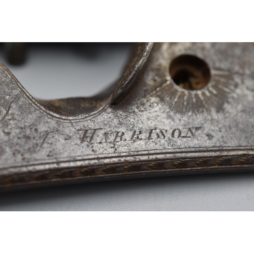 86 - Four Antique gun side plates with marker signed L Harrison,Powell, I Hollis & Sos and London Armoury... 