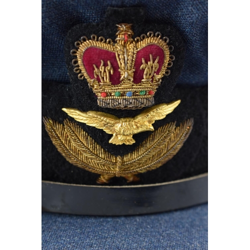 153 - RAF officers service cap with badge. Made by Alkit. Size 7