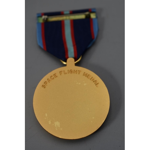 222 - NASA Space Flight Medal complete with Ribbon (Awarded to Crew members of the Space Shuttle)