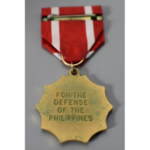 235 - The Philippine Defence Medal (1941-42) Complete with Ribbon