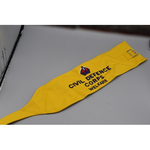 175 - Civil Defence corps welfare embroidered fabric armband