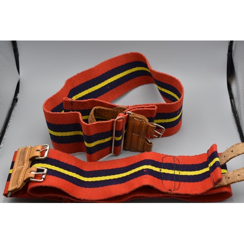 181 - Two British army Royal artillery stable belts