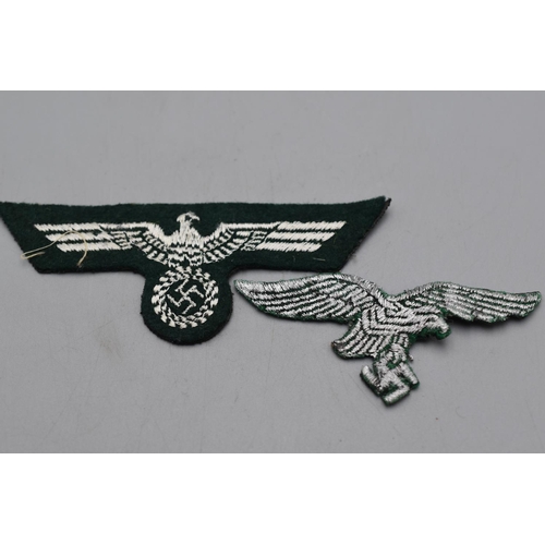 157 - Two German cloth uniform badges