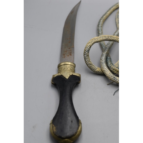 98 - Vintage North African Koummya dagger with metal sheath. 38cm long