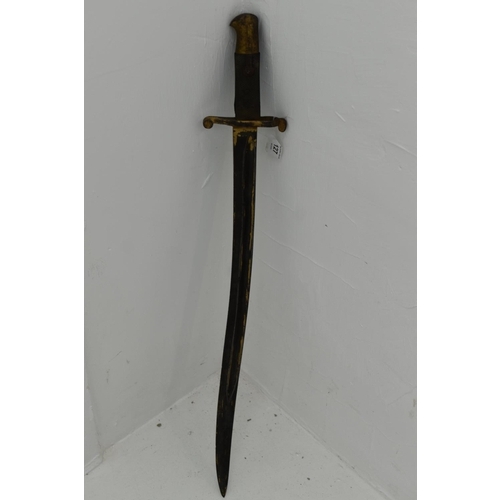 127 - 19th century British 1856 Pattern Enfield sword bayonet. 71.5cm long