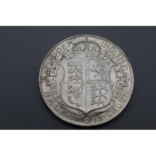 102 - George V 1915 Silver Half Crown