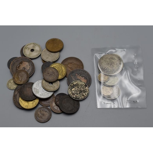 61 - Selection of 40 GB & World Coins (1854 - 1957) Contains Silver