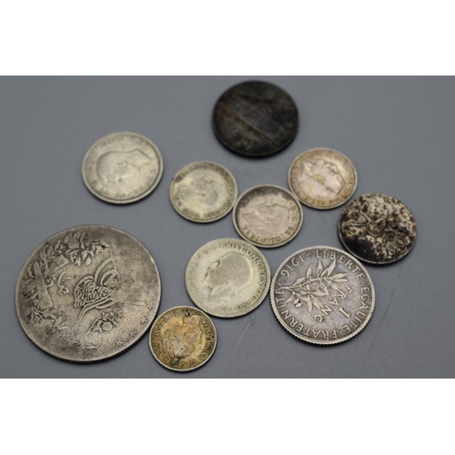 61 - Selection of 40 GB & World Coins (1854 - 1957) Contains Silver