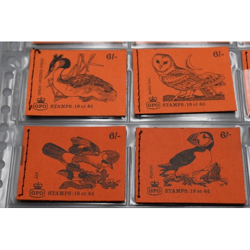 63 - Eighteen GPO Unused Mint Imperial Bird Themed Stamp Books