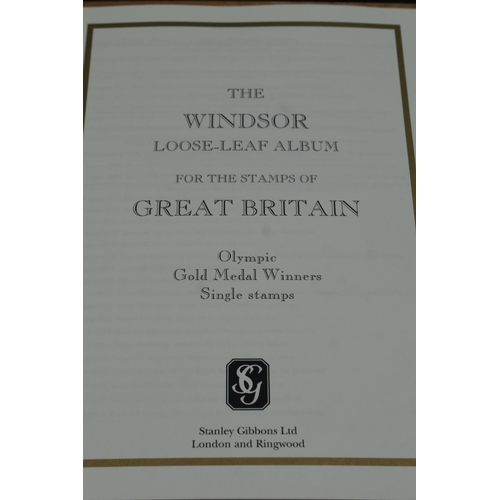 69 - The Windsor Loose Leaf Album For The Stamps of Great Britain Olympic Gold Medal Winners Single Stamp... 