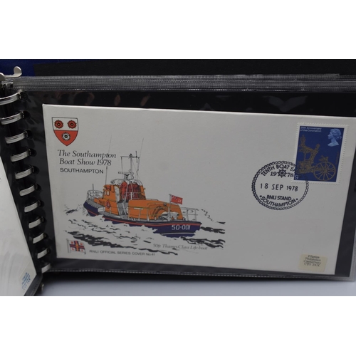 83 - Selection of 30 Royal 1970s National Lifeboat Institution First Day Covers in Official Ring Binder