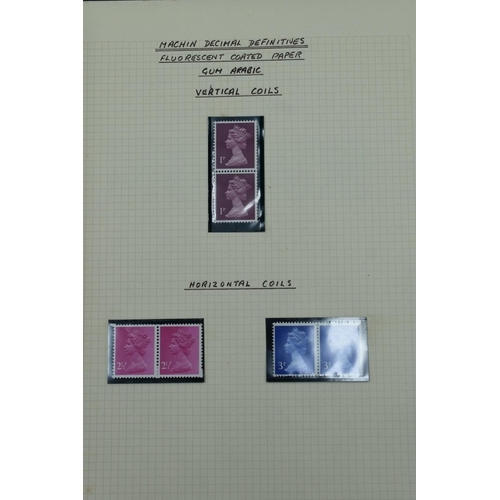 89 - Seven Stock Sheets of Elizabeth II Unused Stamps in Transparent Mounts