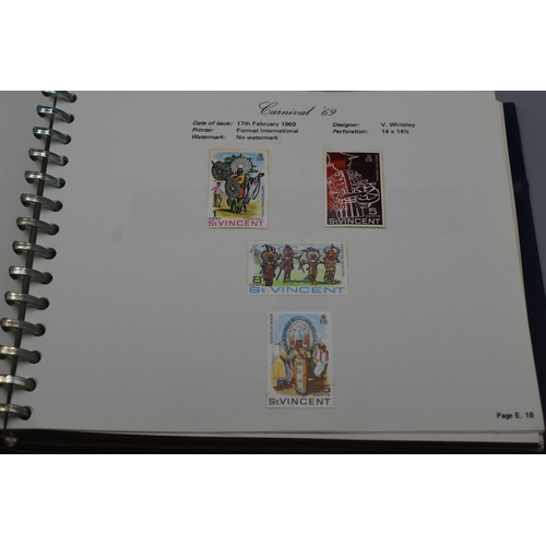 93 - Album Containing approx 96 Pages of Unused Elizabeth II Postage Stamps of St Vincent dating From 195... 