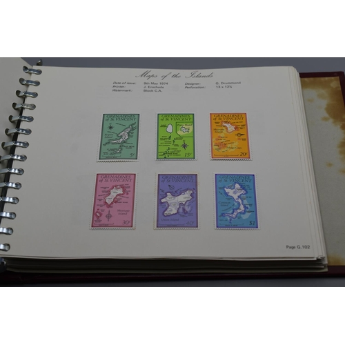 94 - Album Containing a Selection of Postage Stamps for The Grenadines of St Vincent dating from 1974