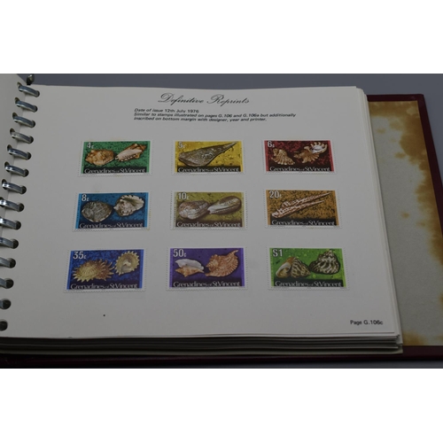 94 - Album Containing a Selection of Postage Stamps for The Grenadines of St Vincent dating from 1974