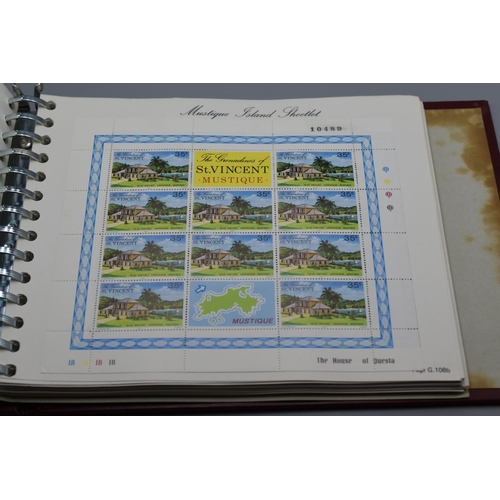 94 - Album Containing a Selection of Postage Stamps for The Grenadines of St Vincent dating from 1974