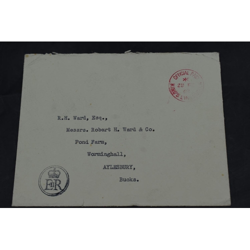 101 - Selection of 10 Postmarked and Embossed addressed Envelopes including The House of Commons, War Offi... 