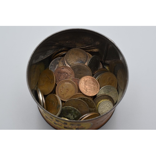 65 - Mixed Selection of GB Pre Decimal Coinage in Vintage Tin