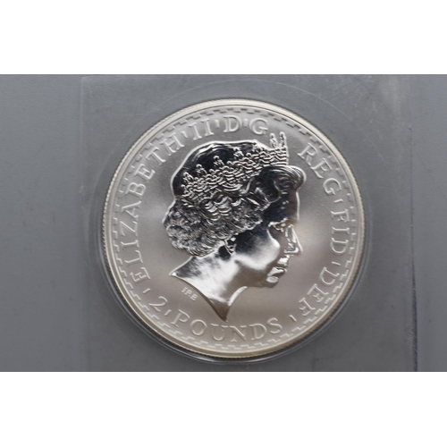 81 - Elizabeth II One Ounce Fine Silver £2 Britannia Coin