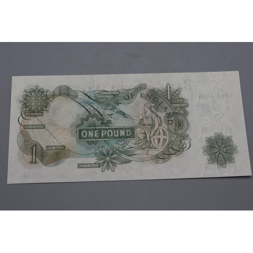 93 - Elizabeth II Bank of England John Page £1 Note (AN64445936)