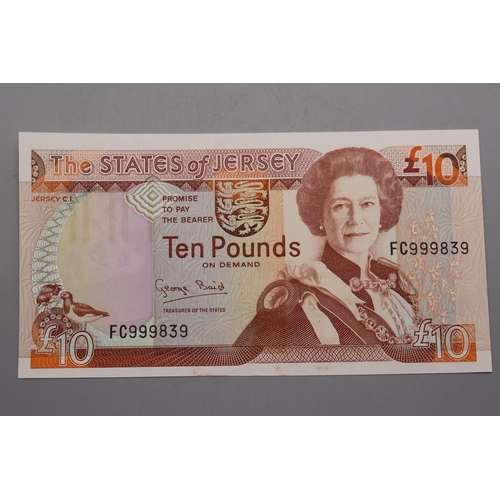 126 - The States of Jersey Ten Pound Bank Note (FC999839)