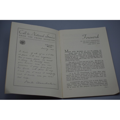 146 - Original WWII British Government National Service Booklet. Lists all the military Roles available 48... 