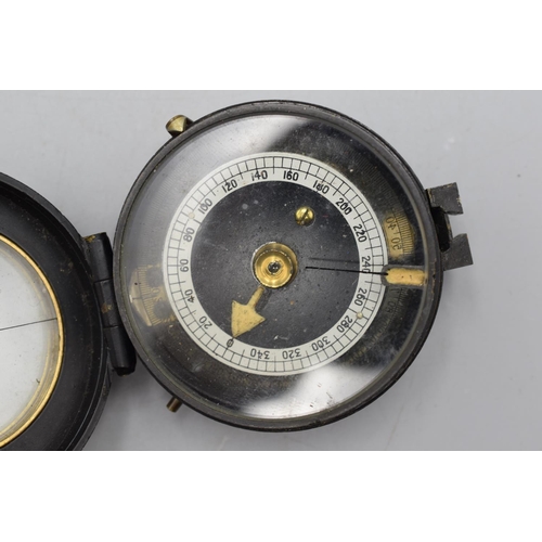 71 - British army WWI Prismatic marching compass in working order nut parts missing. Sold spares or repai... 