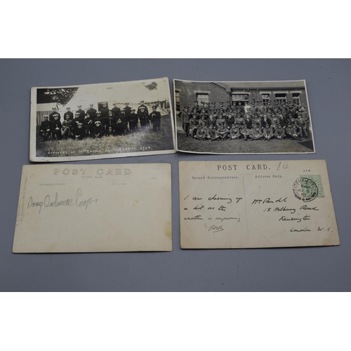 168 - Four WWI British Military Servicemen Real Photograph Postcards