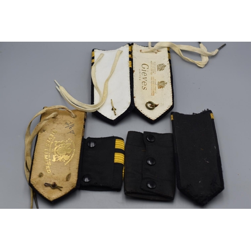 177 - Six Different WWII Royal Navy Officers Rank Epaulettes