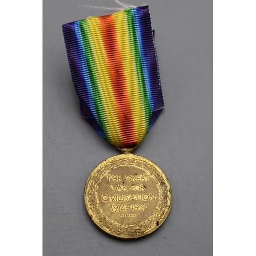 279 - WWI Victory Medal (12532 PTE T McKeown Cheshire Regiment)