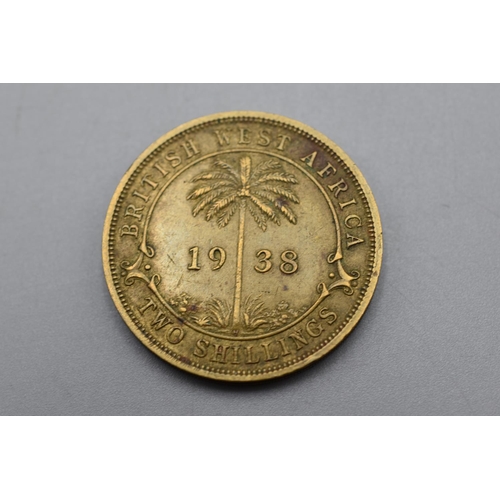 2 - British West Africa 1938 Two Shilling Coin