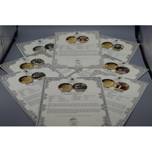 37 - The London Mint Office 70 Years of Strength Royal Pictorial Coin Collection with Certificates