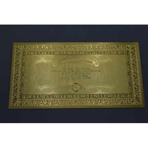 73 - Set of 24ct Gold Plated UK Bank Notes (£5, £10, £20 and £50) Complete with Certificate and Folder