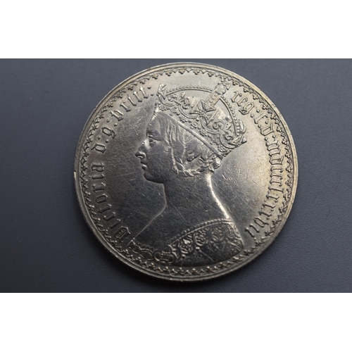 76 - Victoria Silver Gothic Florin