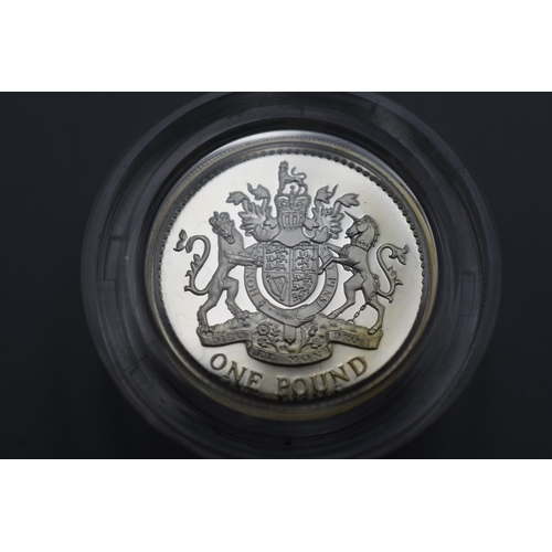 110 - Royal Mint United Kingdom 1998 Silver Proof Piedfort One Pound Coin Complete with Case and Certifica... 