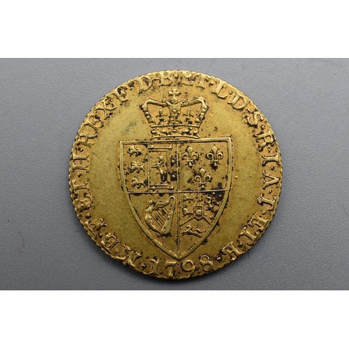 1a - George III 1798 Spade Guinea (weight 8.4 grams)