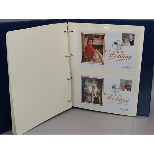 1 - Westminster Album Containing 9 First Day Covers Celebrating The Golden Wedding Anniversary of Queen ... 