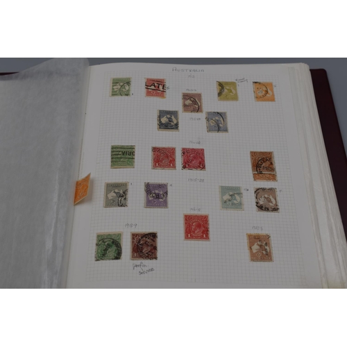 50 - Album Containing Australian Postal Stamps dating From 1913 to 1989