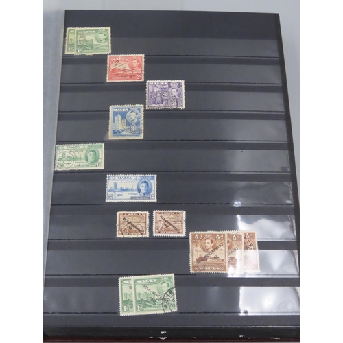 32 - Album Containing Collection of Maltese Stamps Dating From Edward VII