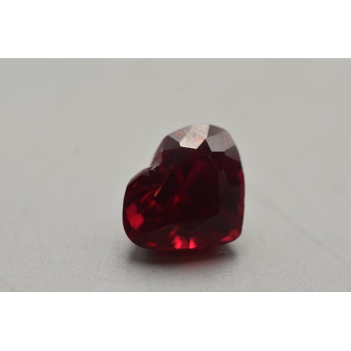 81 - Heart Cut Red Natural Ruby 10.27ct Complete with Certificate