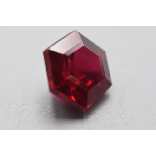 84 - Hexagon Cut Natural Ruby 9.87ct complete with Certificate