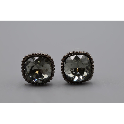 63 - Fiorelli Square Cut Gem Earrings